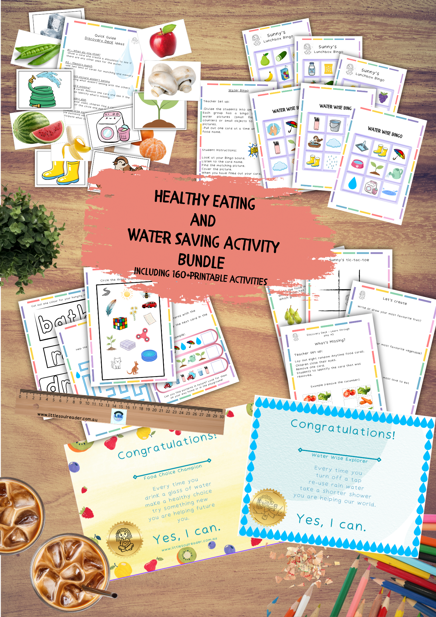 Healthy Eating & Water Saving Activity Pack (Bundle)