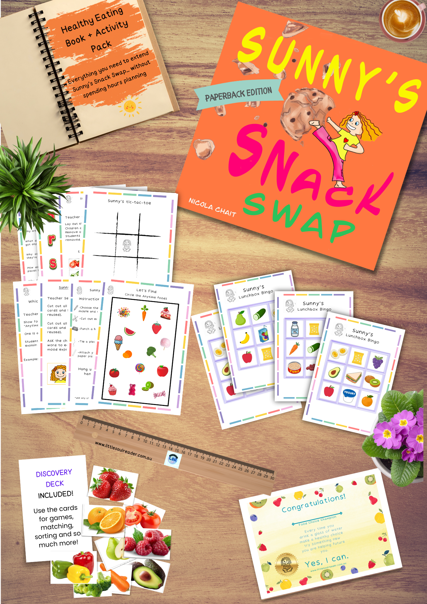 Sunny's Snack Swap Paperback & Healthy Eating Activity Pack (Bundle)