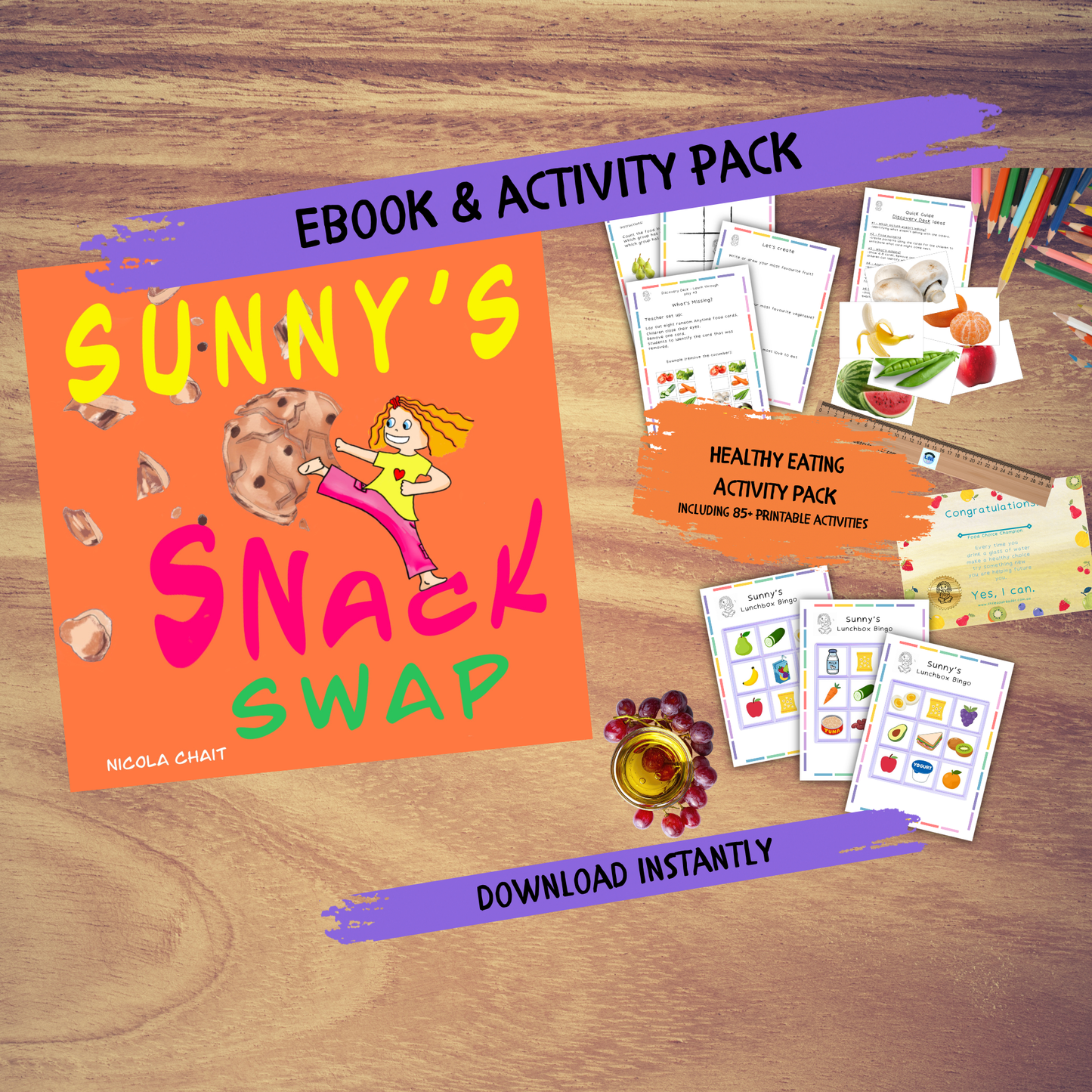 Sunny’s Snack Swap eBook & Healthy Eating Activity Pack Bundle
